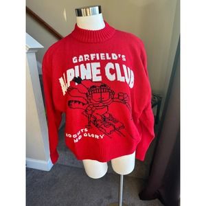 Divided H&M Oversized red Garfield sweater, size XS